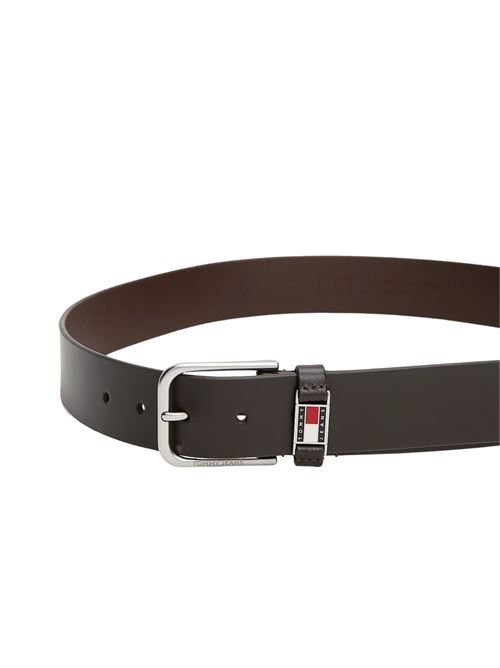 Cintura uomo marrone in pelle Tommy Jeans | AM0AM13361GUE